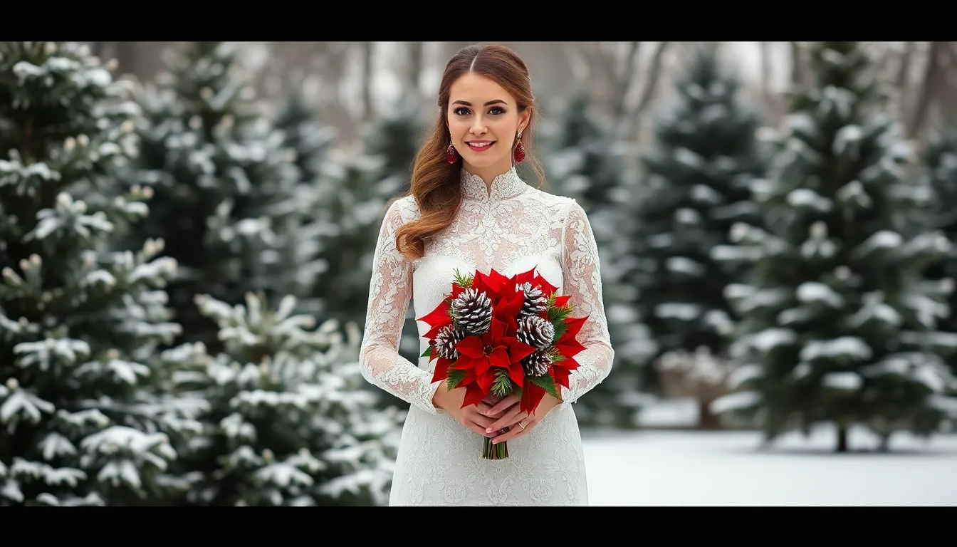 25 Magical Christmas Wedding Ideas to Make Your Winter Day Unforgettable 4 25 Magical Christmas Wedding Ideas to Make Your Winter Day Unforgettable 3