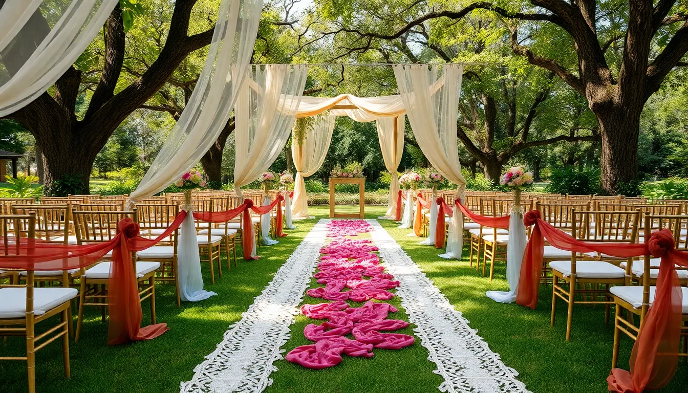 25 Stunning Outdoor Wedding Aisle Ideas That Will Make Your Guests Gasp 4 25 Stunning Outdoor Wedding Aisle Ideas That Will Make Your Guests Gasp 3