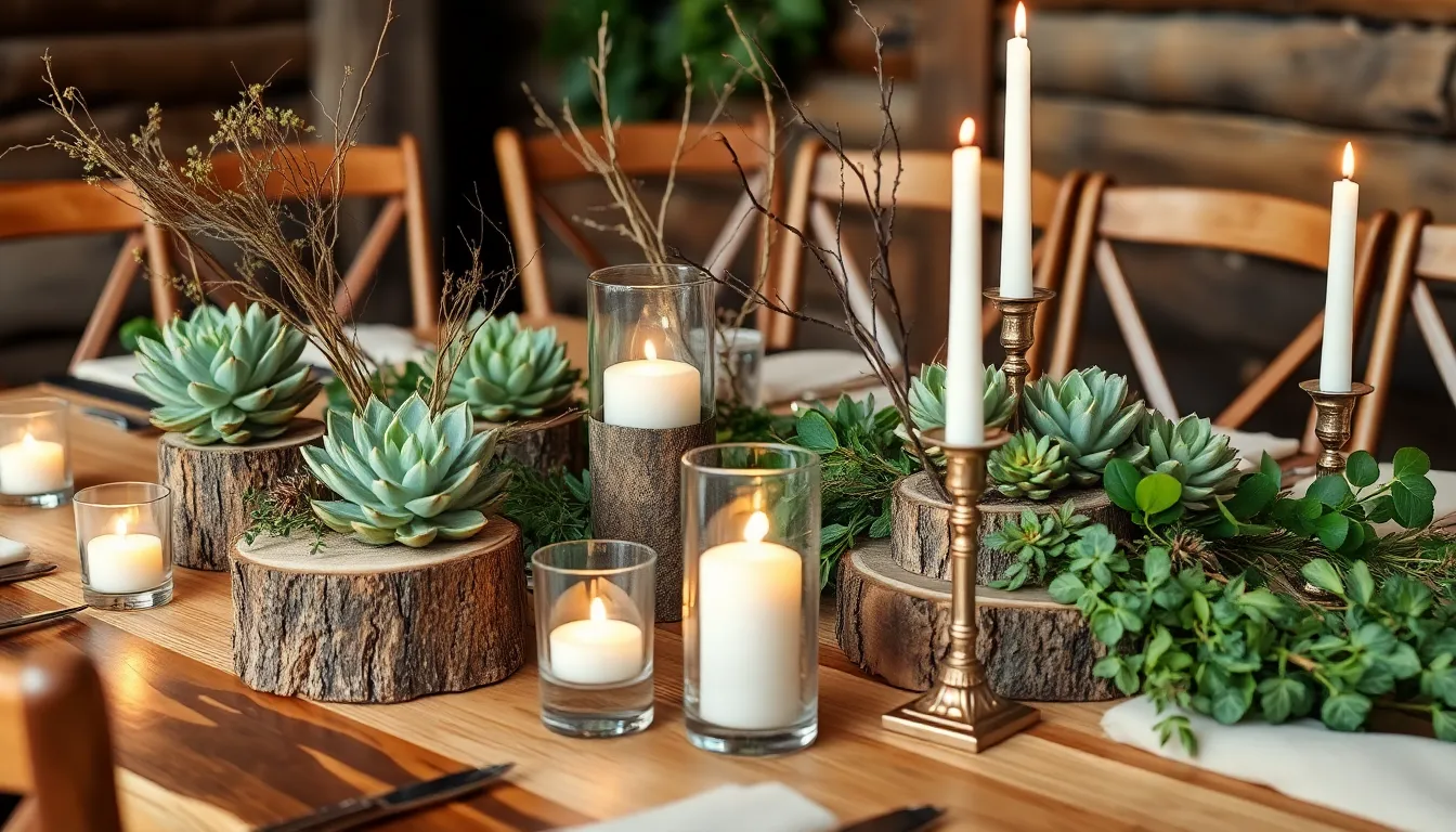 25 Stunning Rustic Wedding Centerpiece Ideas on Any Budget (DIY Included!) 4 25 Stunning Rustic Wedding Centerpiece Ideas on Any Budget (DIY Included!) 3