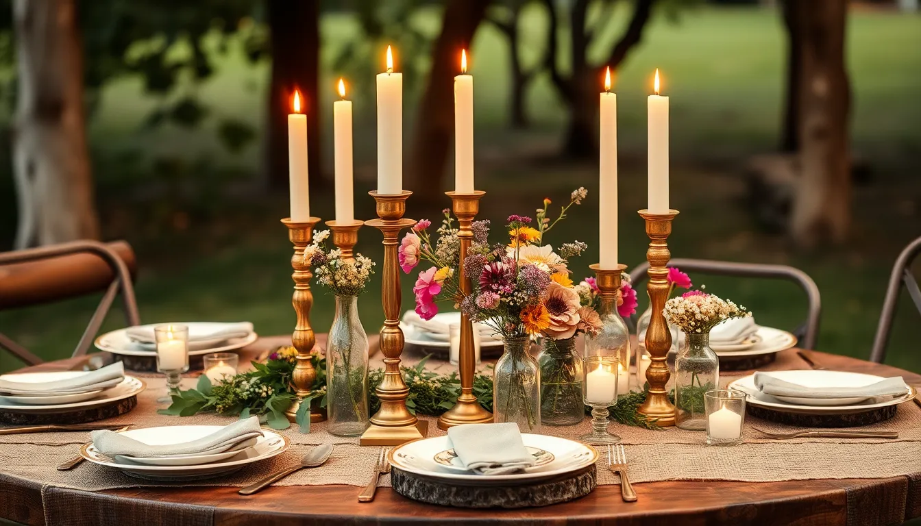 25 Stunning Rustic Wedding Table Decoration Ideas That Won't Break the Bank 4 25 Stunning Rustic Wedding Table Decoration Ideas That Won't Break the Bank 3