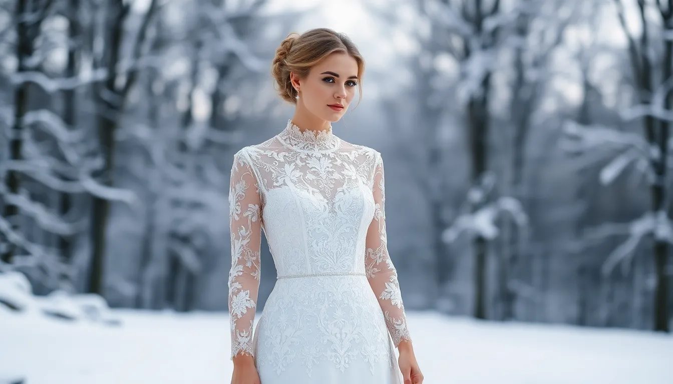 35 Stunning Winter Wedding Dress Ideas That'll Make You Embrace Cold Weather Nuptials 4 35 Stunning Winter Wedding Dress Ideas That'll Make You Embrace Cold Weather Nuptials 3