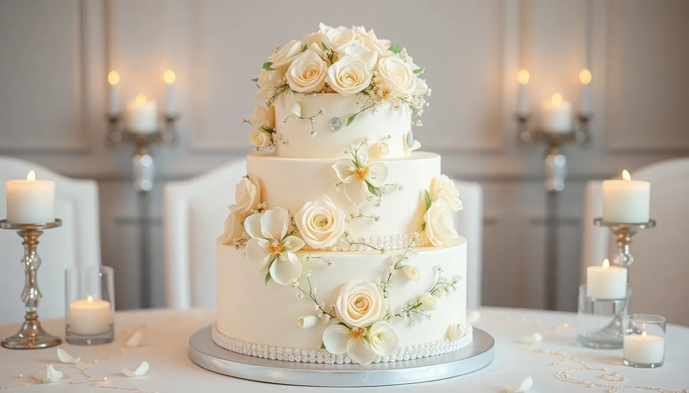 60 Stunning 60th Wedding Anniversary Cake Ideas for Your Diamond Celebration 6 60 Stunning 60th Wedding Anniversary Cake Ideas for Your Diamond Celebration 5
