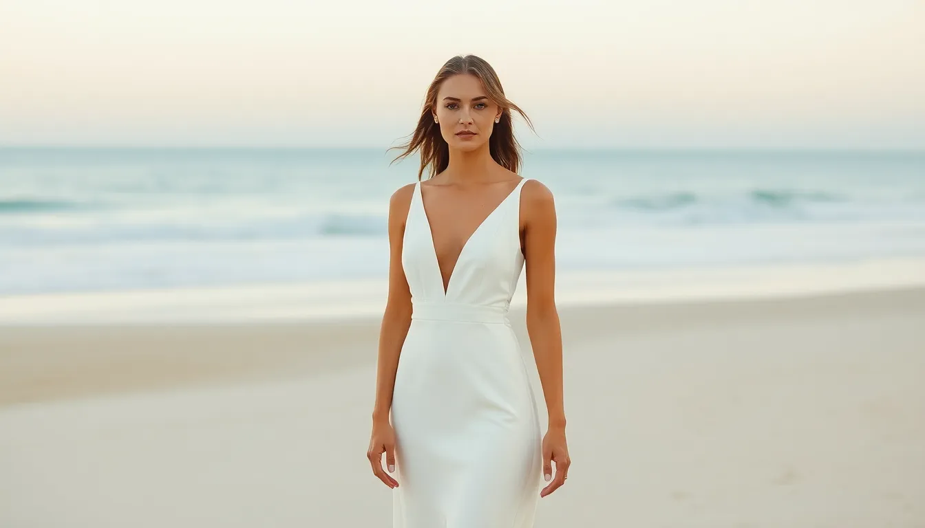 15 Stunning Beach Wedding Dress Ideas for Your Dream Seaside Ceremony 6 15 Stunning Beach Wedding Dress Ideas for Your Dream Seaside Ceremony 5