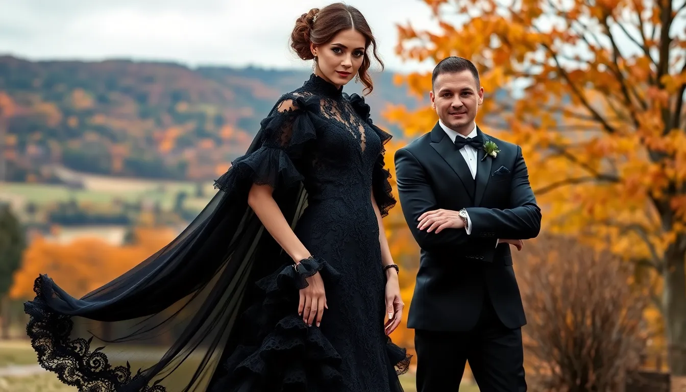 20 Spooky-Chic Halloween Wedding Ideas for an Unforgettable Gothic Romance 6 20 Spooky-Chic Halloween Wedding Ideas for an Unforgettable Gothic Romance 5