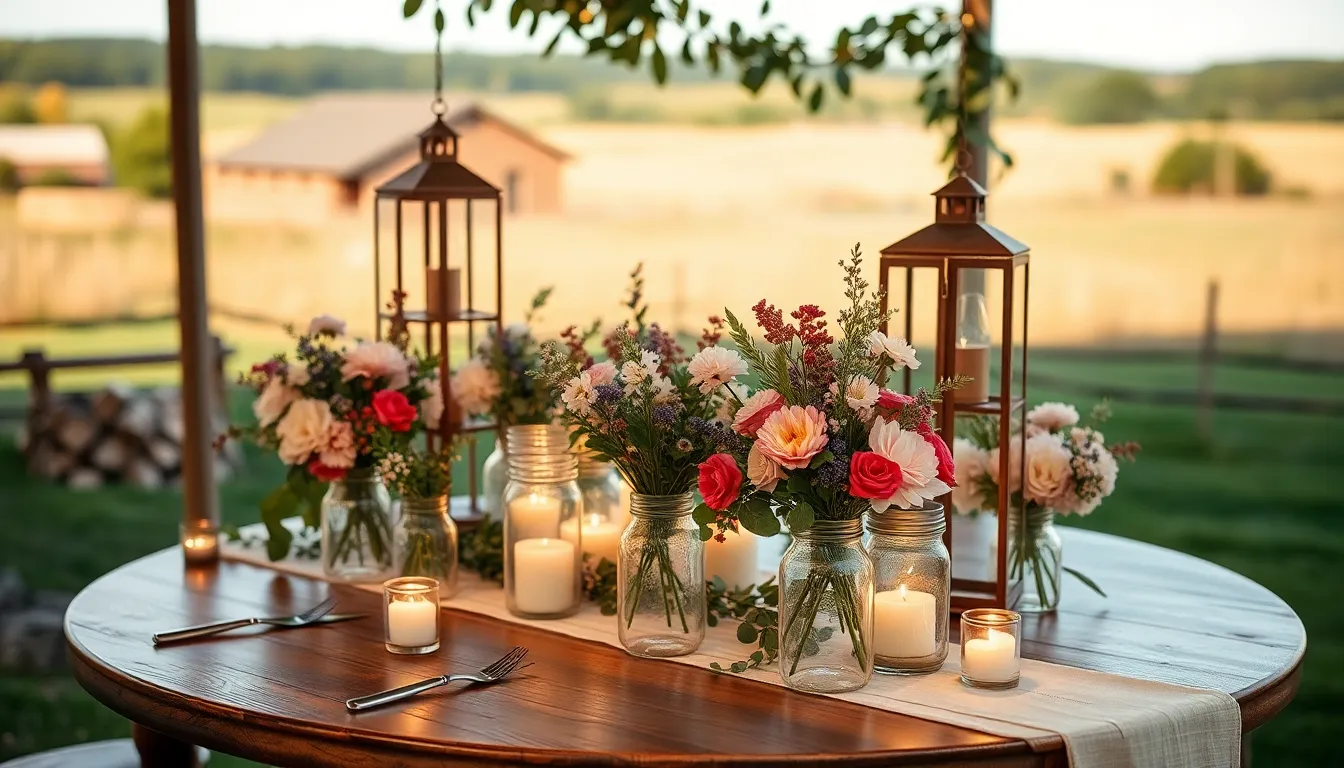 25 Stunning Rustic Wedding Table Decoration Ideas That Won't Break the Bank 6 25 Stunning Rustic Wedding Table Decoration Ideas That Won't Break the Bank 5