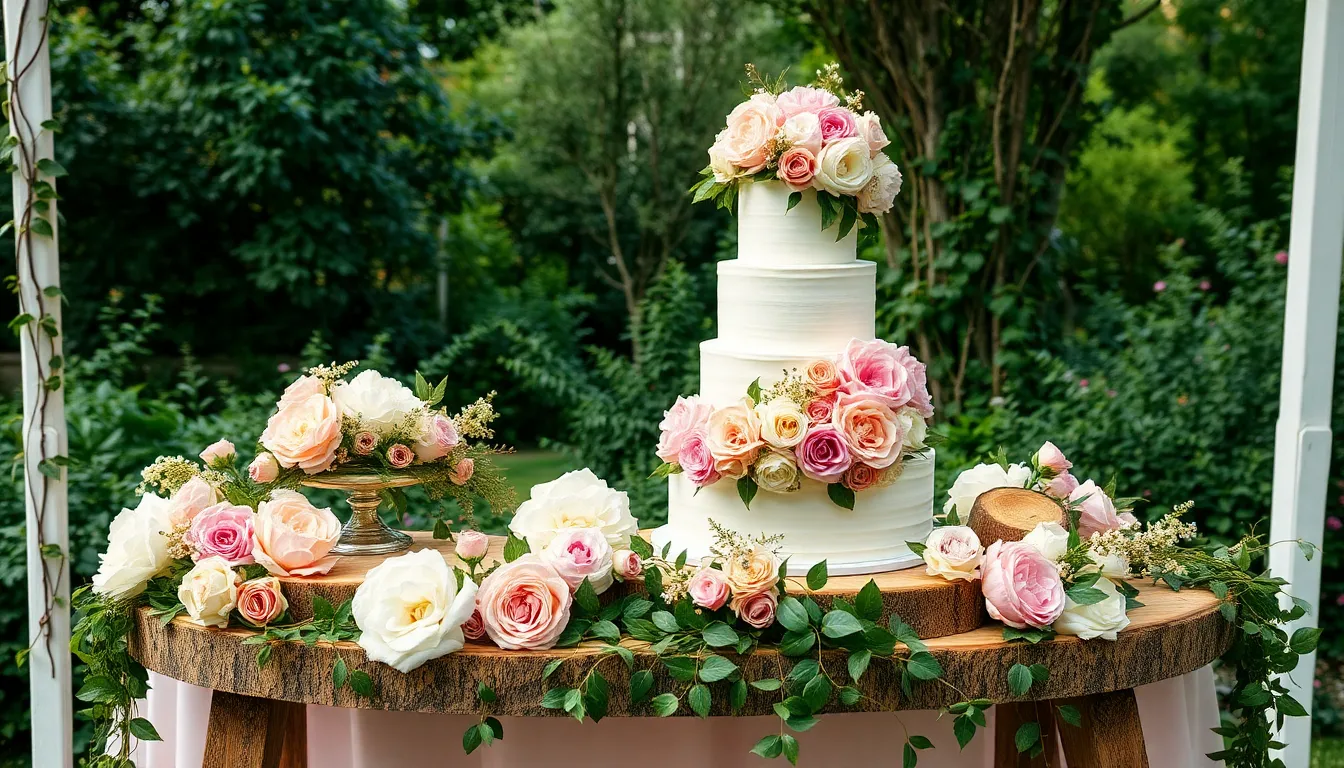 40 Stunning Wedding Cake Table Ideas to Make Your Reception Unforgettable 6 40 Stunning Wedding Cake Table Ideas to Make Your Reception Unforgettable 5