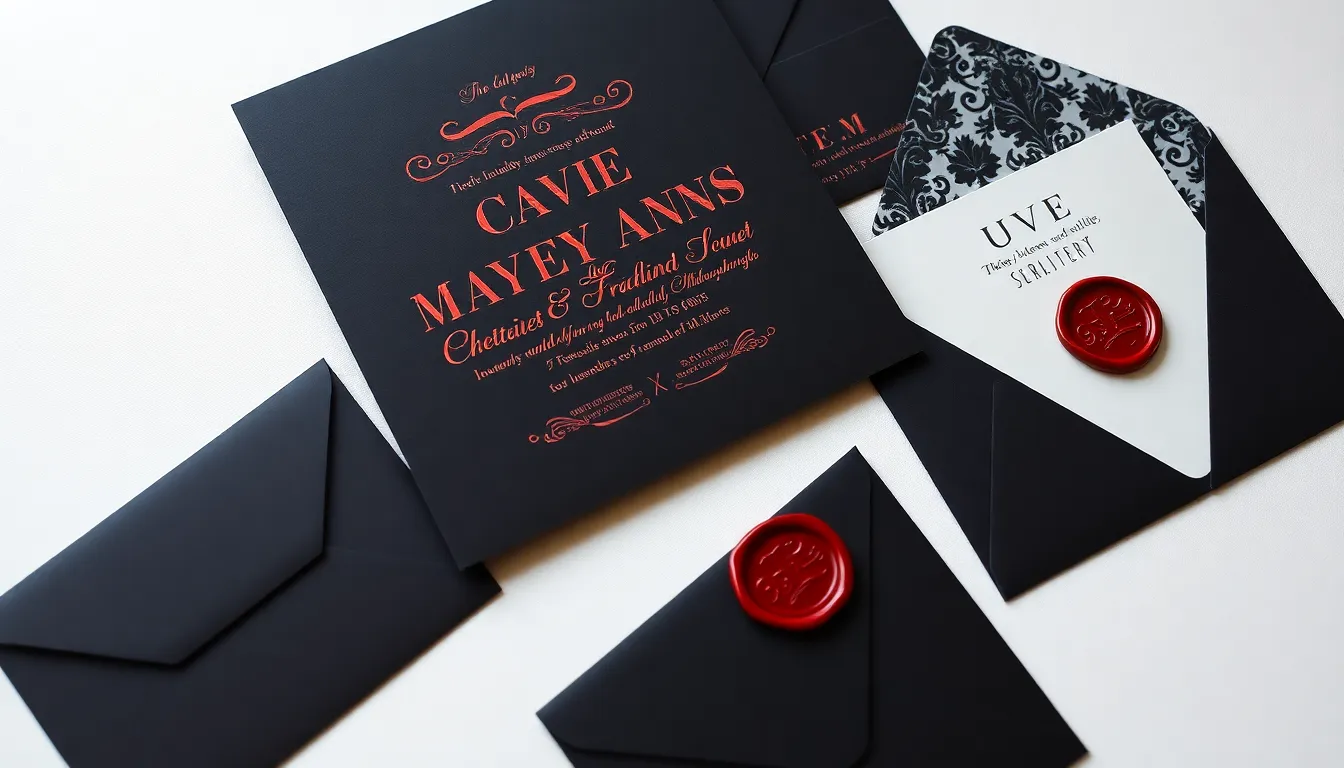 50+ Stunning Black and Red Wedding Ideas for Your Dream Day 8 50+ Stunning Black and Red Wedding Ideas for Your Dream Day 7