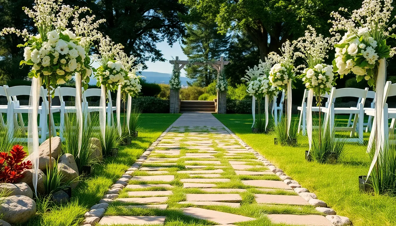 25 Stunning Outdoor Wedding Aisle Ideas That Will Make Your Guests Gasp 8 25 Stunning Outdoor Wedding Aisle Ideas That Will Make Your Guests Gasp 7