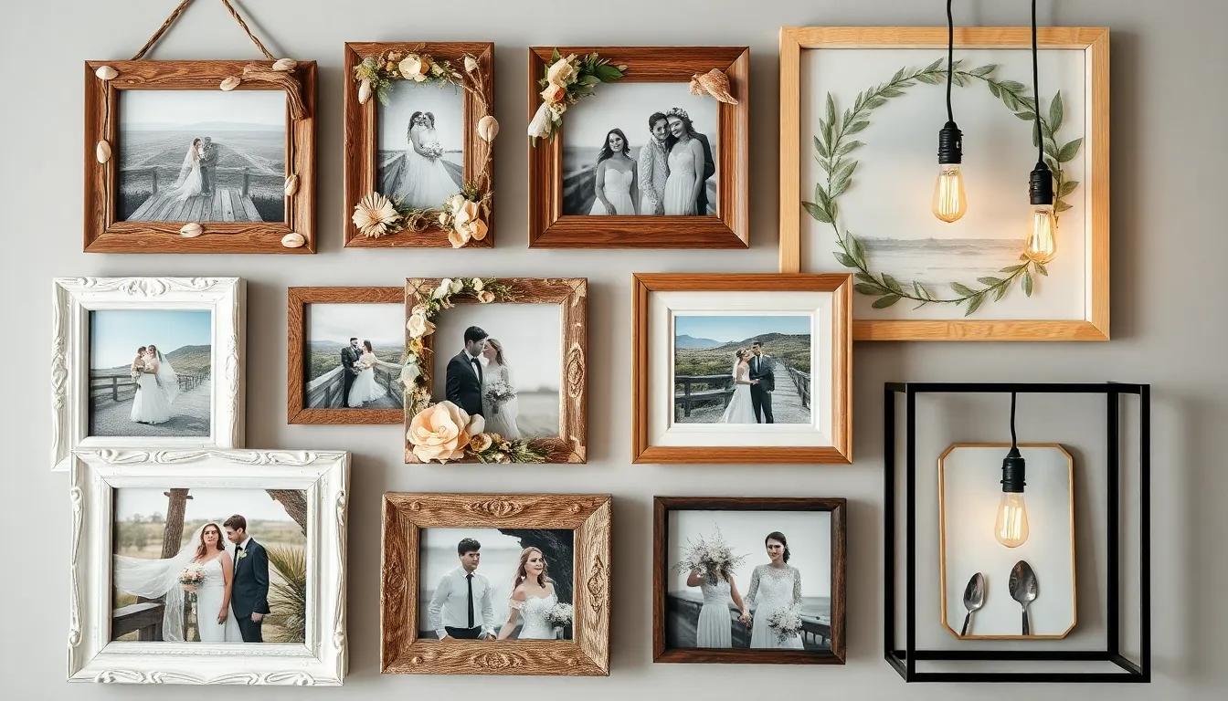 25 Stunning Wedding Photo Frame Ideas to Display Your Love Story at Home 8 25 Stunning Wedding Photo Frame Ideas to Display Your Love Story at Home 7