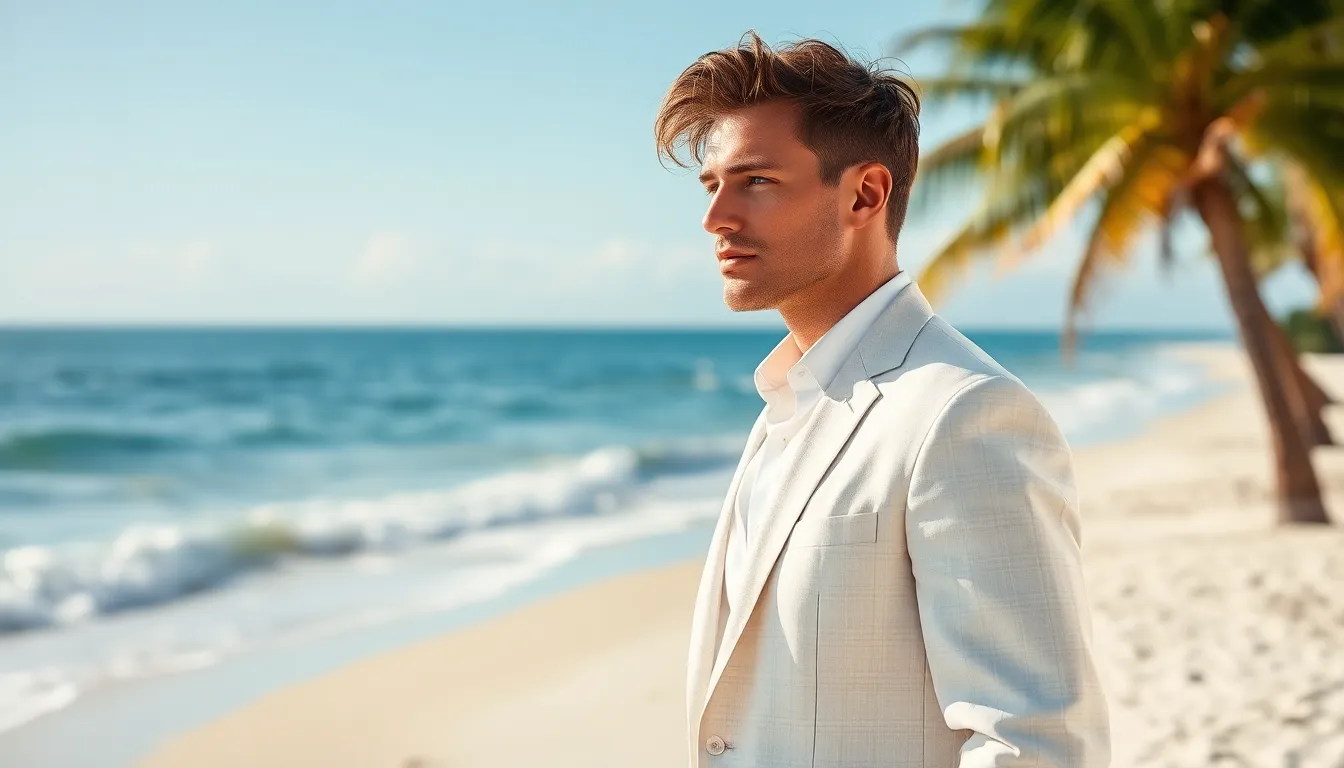25 Beach Wedding Suit Ideas That Look Amazing (& Keep You Cool) 10 25 Beach Wedding Suit Ideas That Look Amazing (& Keep You Cool) 9