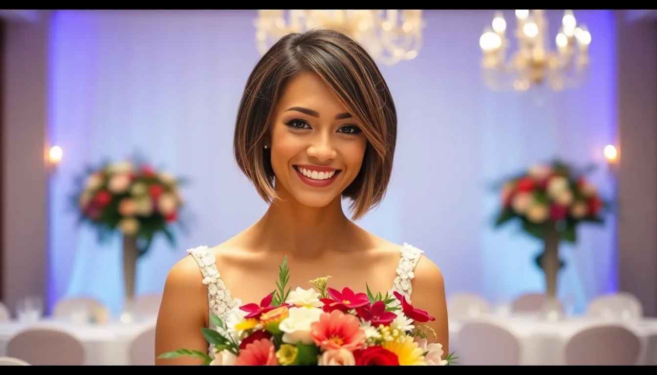50+ Stunning Short Hair Wedding Ideas That Will Make You Ditch Long Hair 10 50+ Stunning Short Hair Wedding Ideas That Will Make You Ditch Long Hair 9