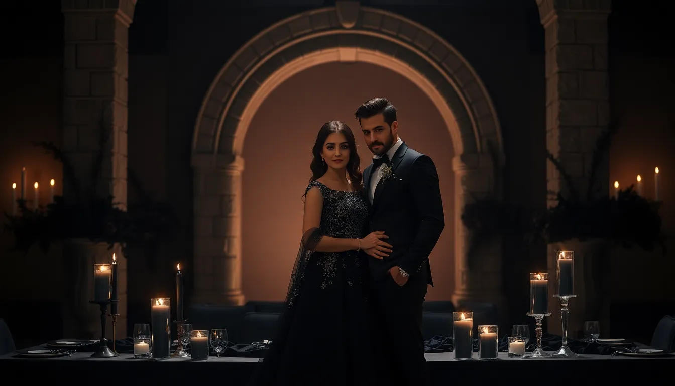 25 Stunning Black Wedding Ideas for a Dramatically Elegant Celebration 12 25 Stunning Black Wedding Ideas for a Dramatically Elegant Celebration 11
