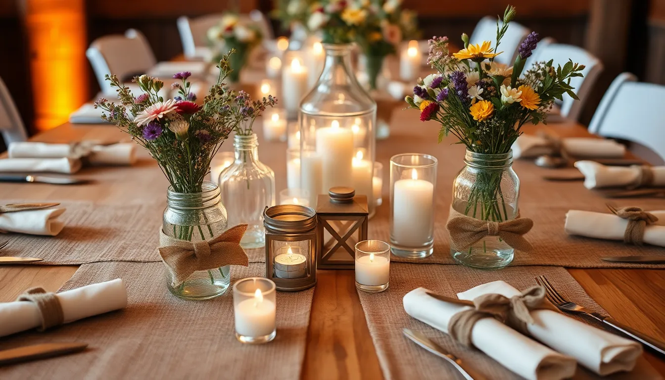 25 Stunning Rustic Wedding Centerpiece Ideas on Any Budget (DIY Included!) 12 25 Stunning Rustic Wedding Centerpiece Ideas on Any Budget (DIY Included!) 11