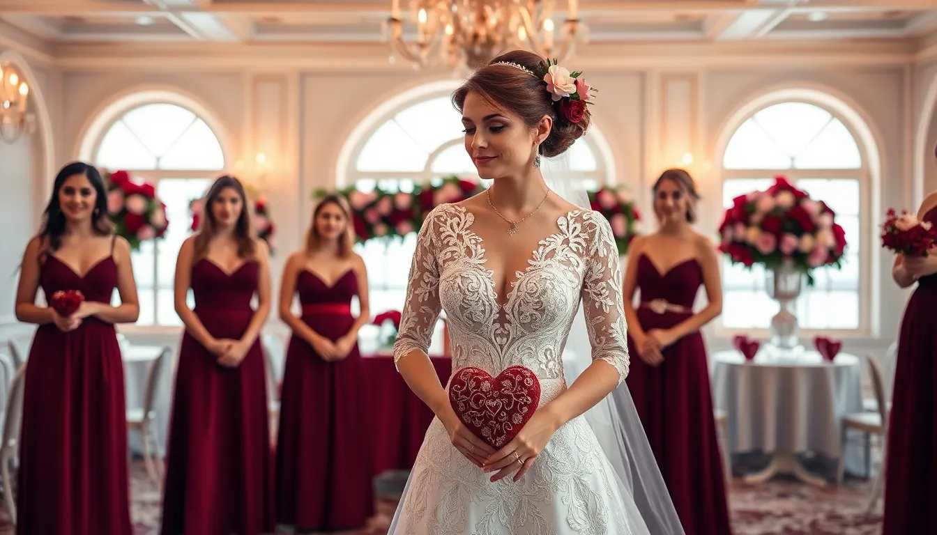 25 Romantic Valentine's Day Wedding Ideas That'll Make Hearts Skip a Beat 12 25 Romantic Valentine's Day Wedding Ideas That'll Make Hearts Skip a Beat 11