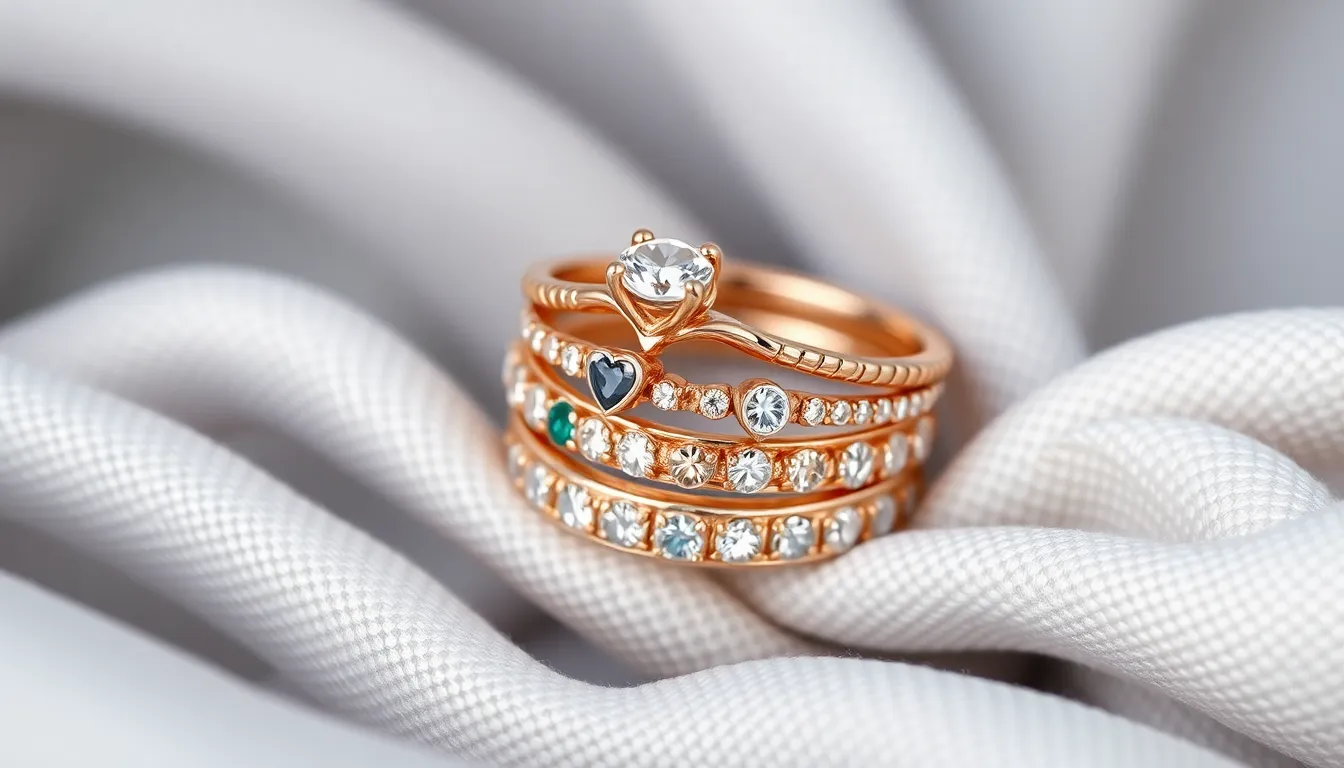 25 Stunning Wedding Ring Stack Ideas to Create Your Dream Bridal Look 12 25 Stunning Wedding Ring Stack Ideas to Create Your Dream Bridal Look 11