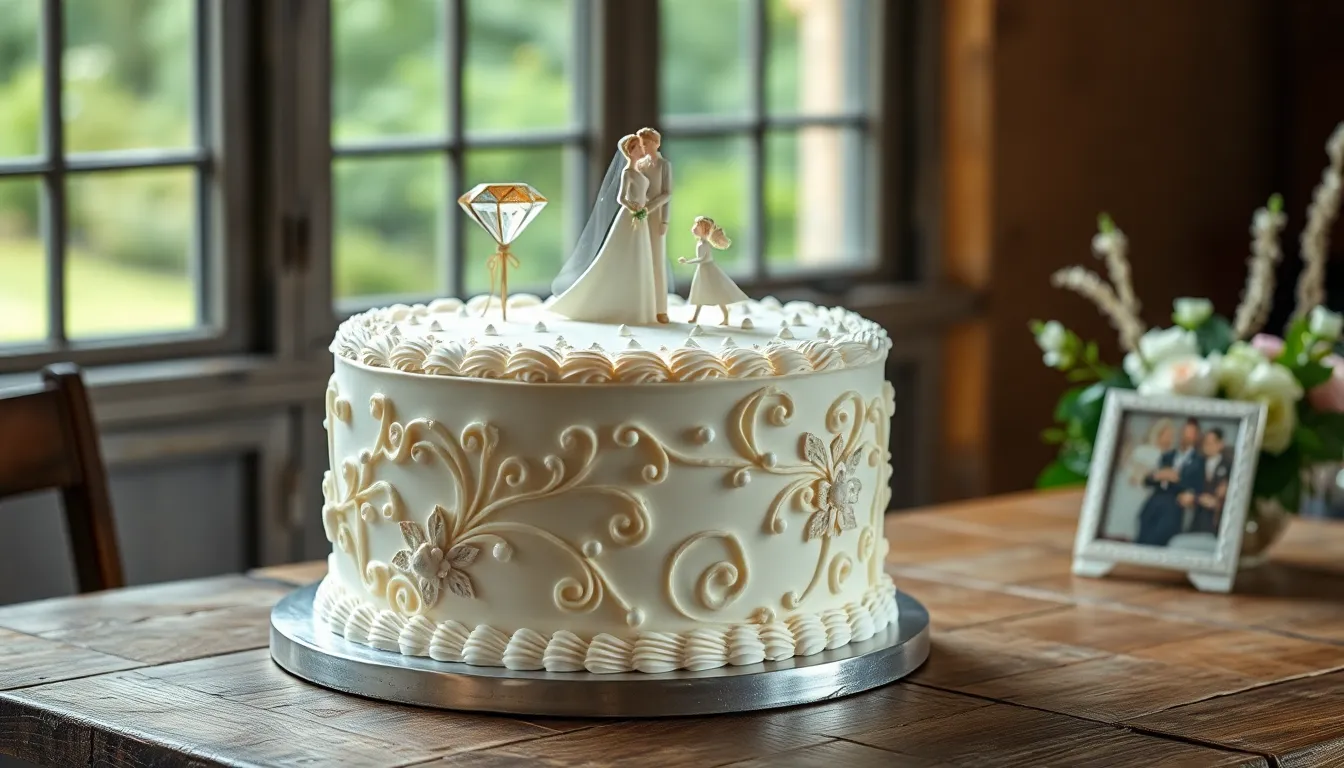 60 Stunning 60th Wedding Anniversary Cake Ideas for Your Diamond Celebration 14 60 Stunning 60th Wedding Anniversary Cake Ideas for Your Diamond Celebration 13
