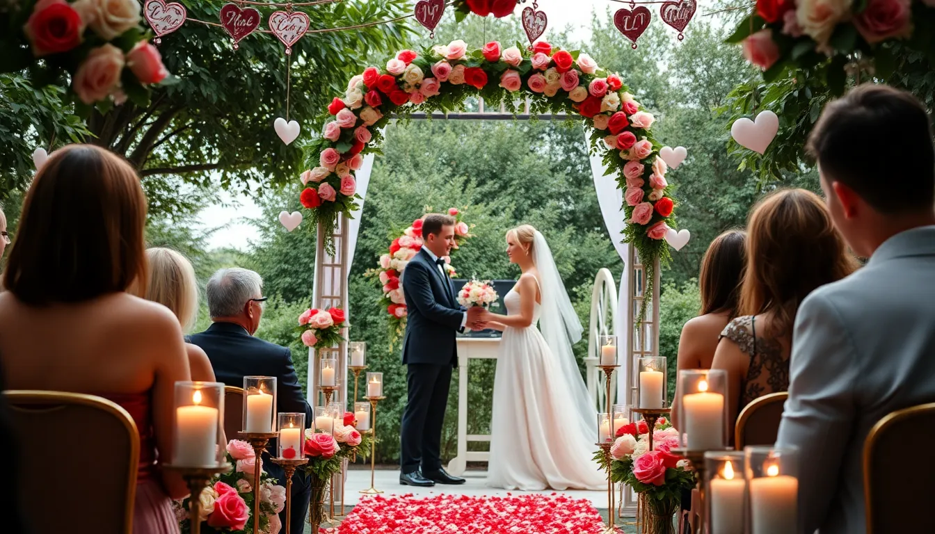 25 Romantic Valentine's Day Wedding Ideas That'll Make Hearts Skip a Beat 14 25 Romantic Valentine's Day Wedding Ideas That'll Make Hearts Skip a Beat 13
