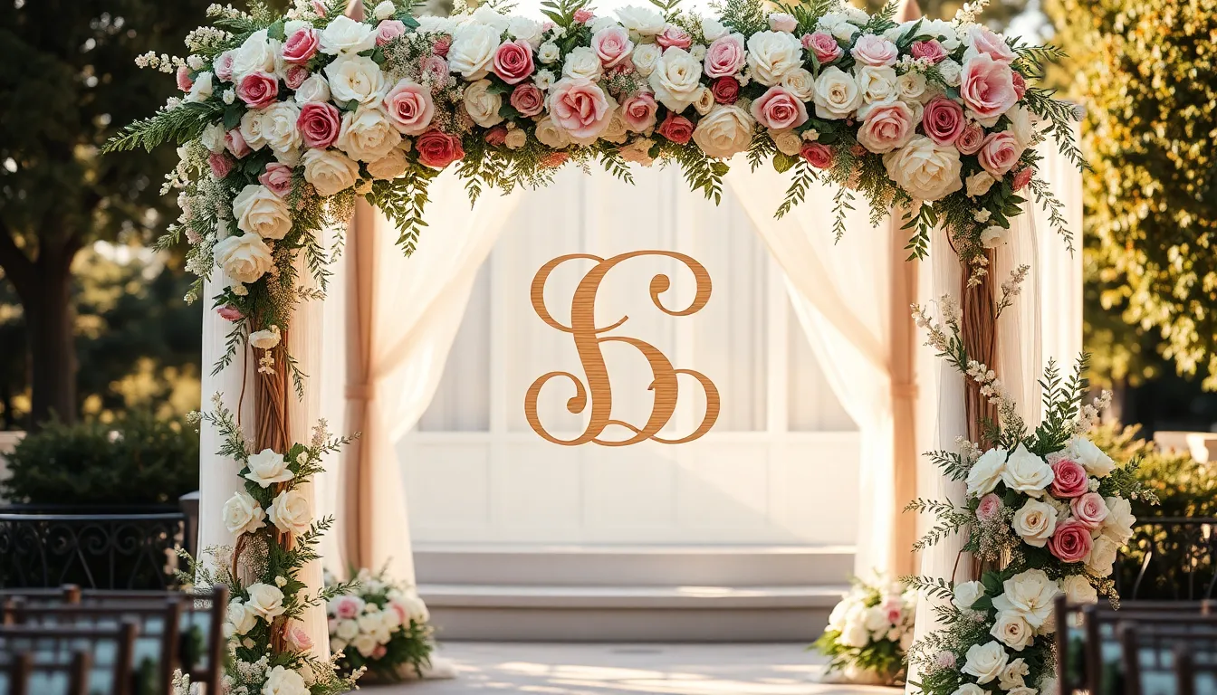 50+ Stunning Wedding Monogram Ideas to Make Your Big Day Unforgettable 13