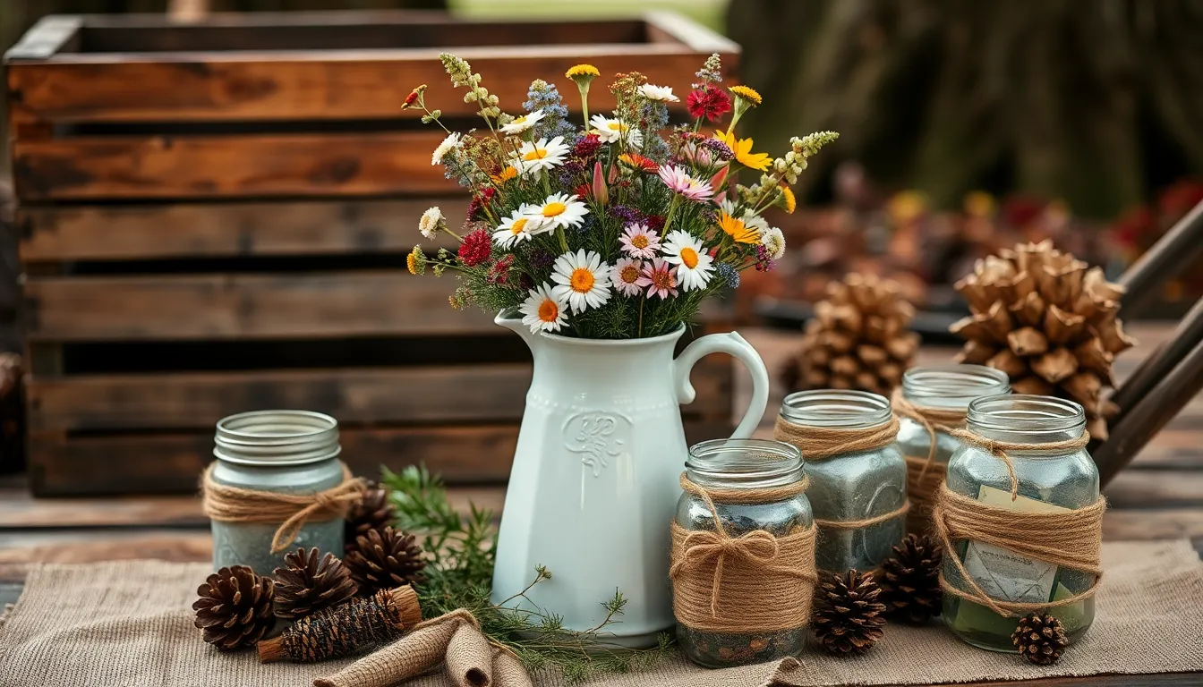 25 Stunning Rustic Wedding Centerpiece Ideas on Any Budget (DIY Included!) 16 25 Stunning Rustic Wedding Centerpiece Ideas on Any Budget (DIY Included!) 15
