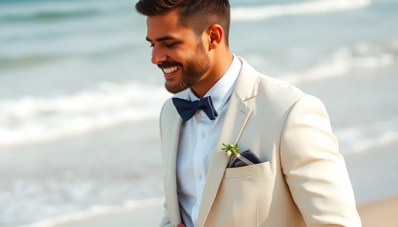 25 Beach Wedding Suit Ideas That Look Amazing (& Keep You Cool) 18 25 Beach Wedding Suit Ideas That Look Amazing (& Keep You Cool) 17