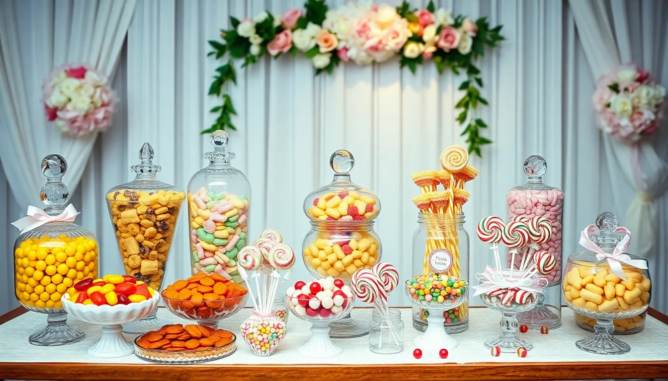 50 Sweet Wedding Candy Bar Ideas That Will Wow Your Guests in 2025 2 50 Sweet Wedding Candy Bar Ideas That Will Wow Your Guests in 2025 1