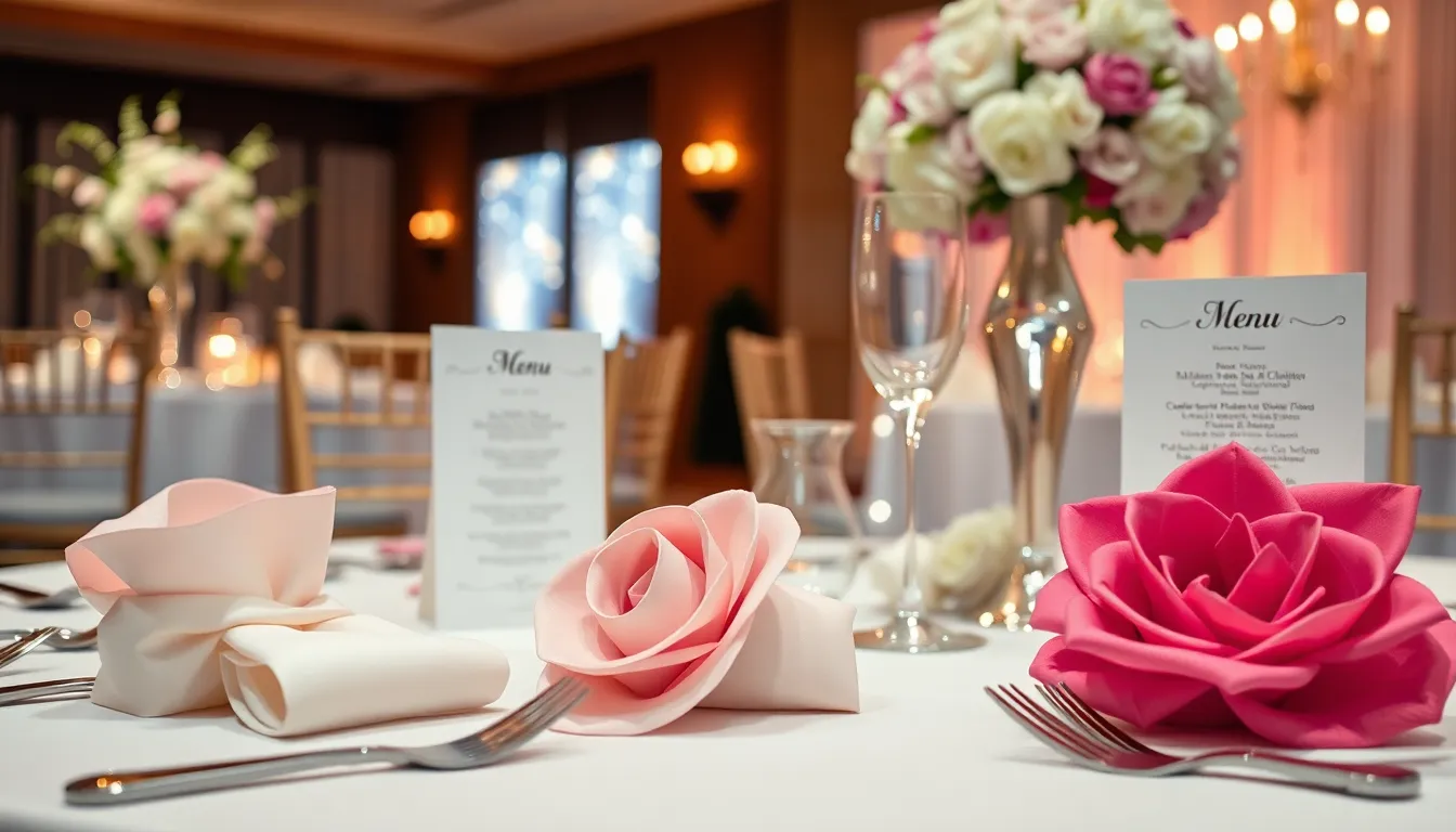 47 Stunning Wedding Napkin Ideas to Transform Your Reception Tables 2 47 Stunning Wedding Napkin Ideas to Transform Your Reception Tables 1