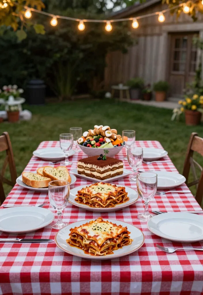 10 Backyard Rehearsal Dinner Ideas for Cozy Relaxed and Outdoor Celebrations - 7. Classic Italian Feast 1