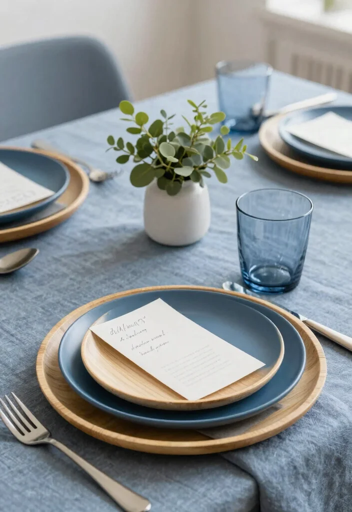 10 Blue Bridal Shower Ideas for Calm Elegant and Modern Decor Themes - 4. Charming Blue Table Settings 1