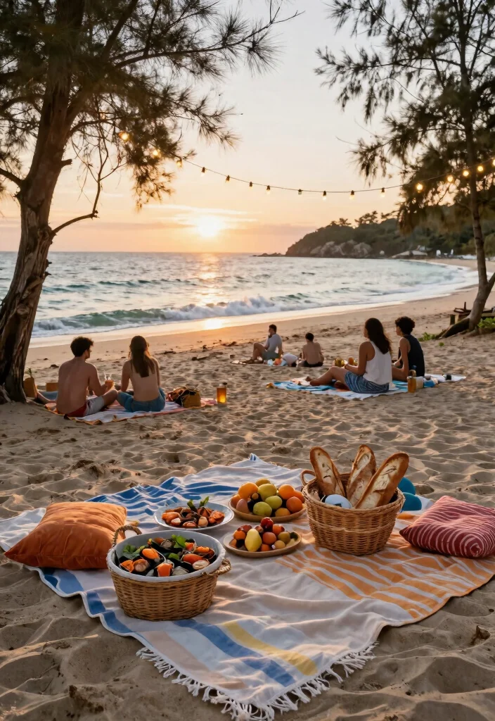 10 Casual Rehearsal Dinner Ideas for Relaxed Comfortable Pre Wedding Fun - 6. Coastal Picnic Party 1