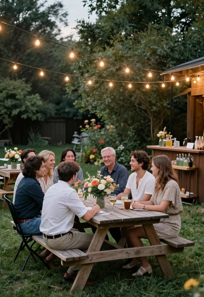 10 Casual Wedding Ideas for Older Couples for Relaxed Comfortable Events - 1. Backyard Bliss: A Cozy Home Setting 1