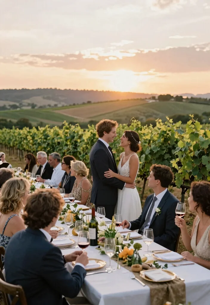 10 Casual Wedding Ideas for Older Couples for Relaxed Comfortable Events - 6. Wine and Dine: Vineyard Celebrations 1