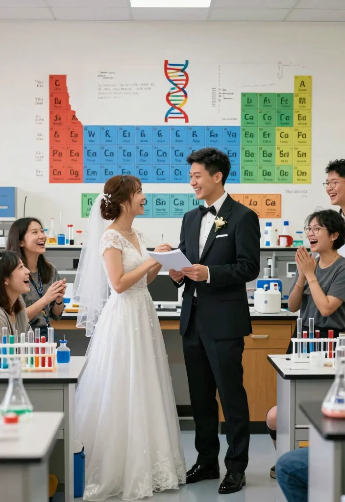 10 Funny Wedding Vows Ideas for Sweet Whimsical and Heartfelt Laughter - 4. The Science Nerds' Vows 1