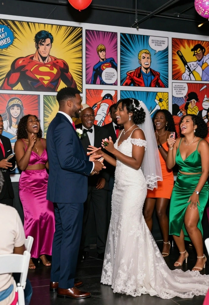 10 Funny Wedding Vows Ideas for Sweet Whimsical and Heartfelt Laughter - 7. The Comic Book Lovers’ Oath 1