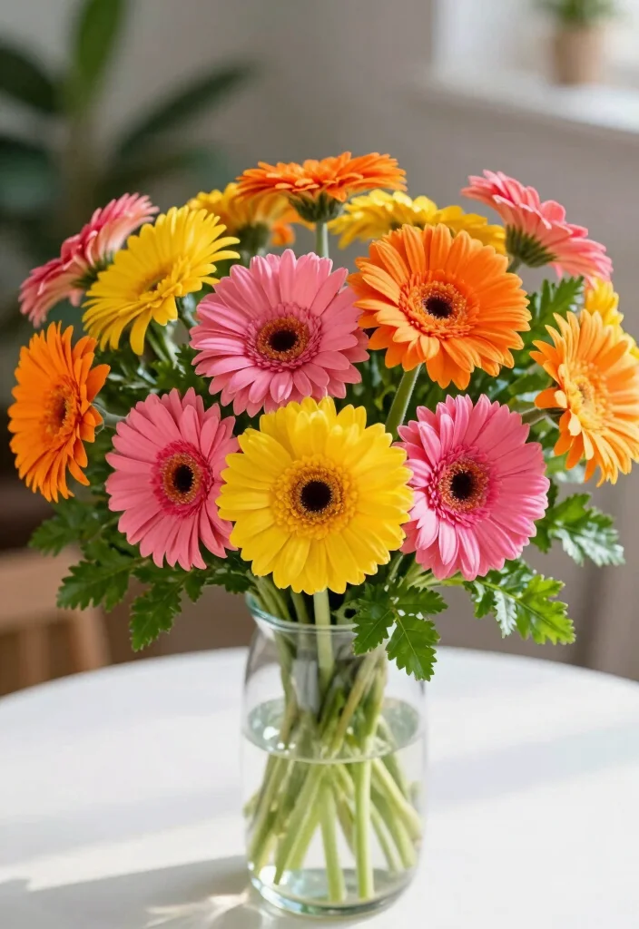 10 Graduation Bouquet Ideas for Cheerful Meaningful Celebration Gifts - 6. Bold and Colorful Gerbera Daisy Bouquet 1