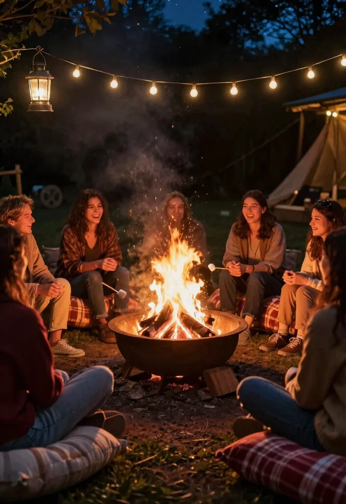 10 Low Key Bachelorette Party Ideas for Relaxed Meaningful Celebrations - 9. Backyard Campfire Night 1