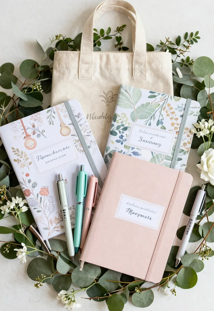 10 Personalized Wedding Welcome Bag Items for Custom Meaningful Details - 7. Custom Notebooks 1