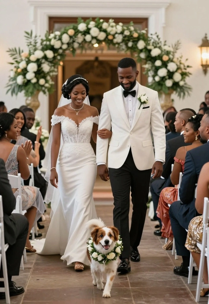 10 Playful Wedding Entrance Ideas for Joyful Fun and Crowd Pleasing Intros - 5. A Pet Arrival: Adorable Companions 1