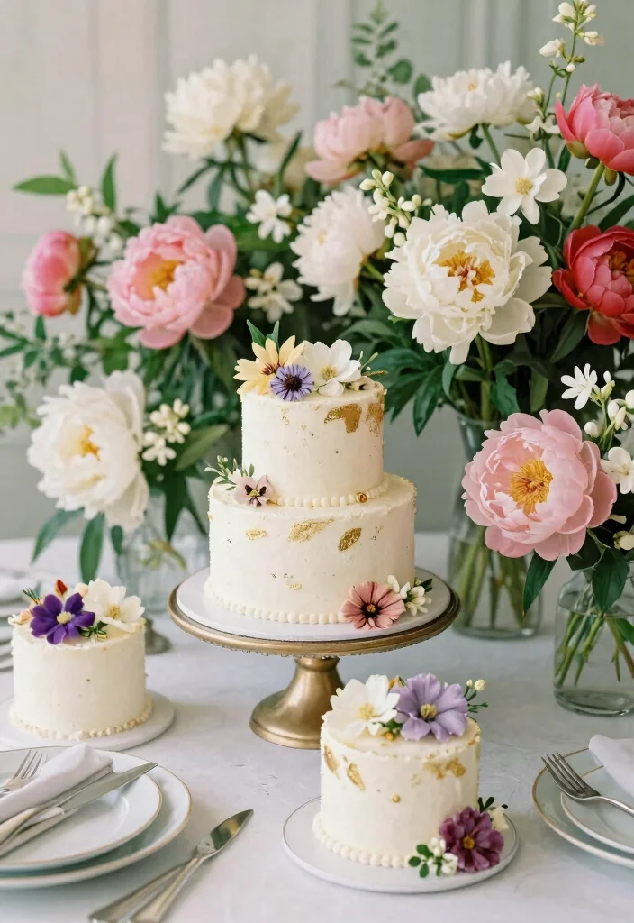 10 Princess and the Frog Centerpiece Ideas for Whimsical Fairytale Decor - 3. Tiana's Dreamy Cake and Floral Combo 1