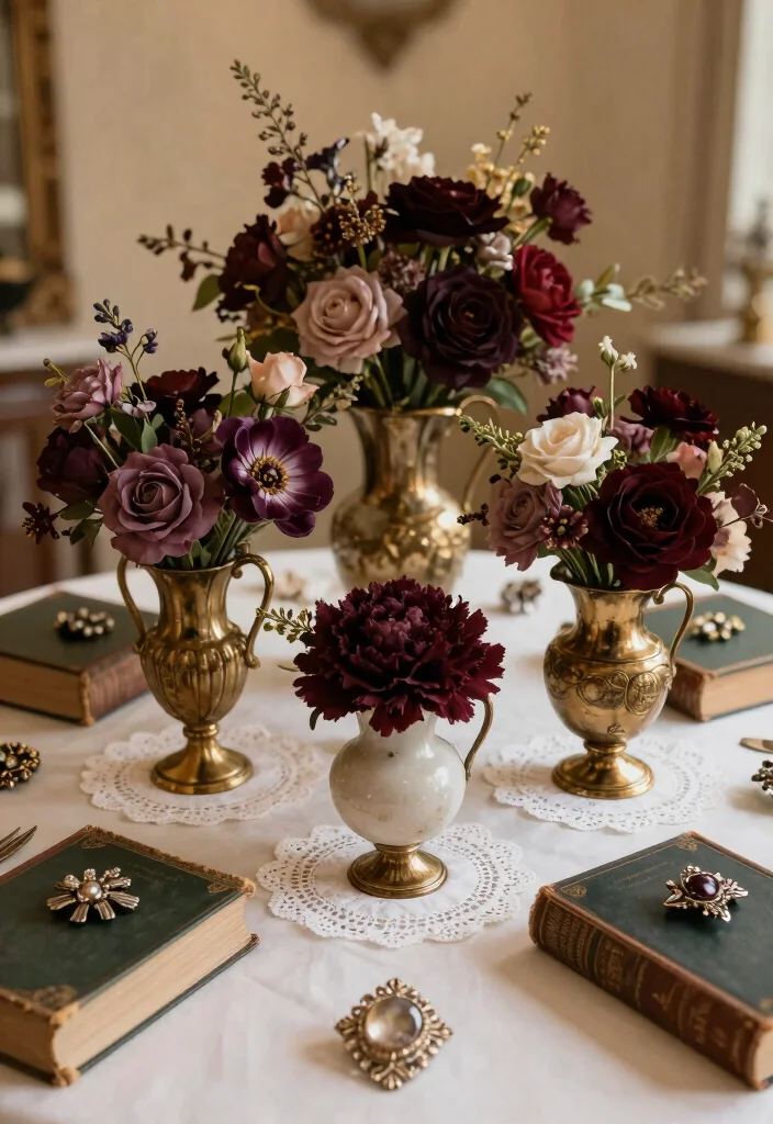 10 Princess and the Frog Centerpiece Ideas for Whimsical Fairytale Decor - 6. Vintage Tiana's Heirloom Decor 1