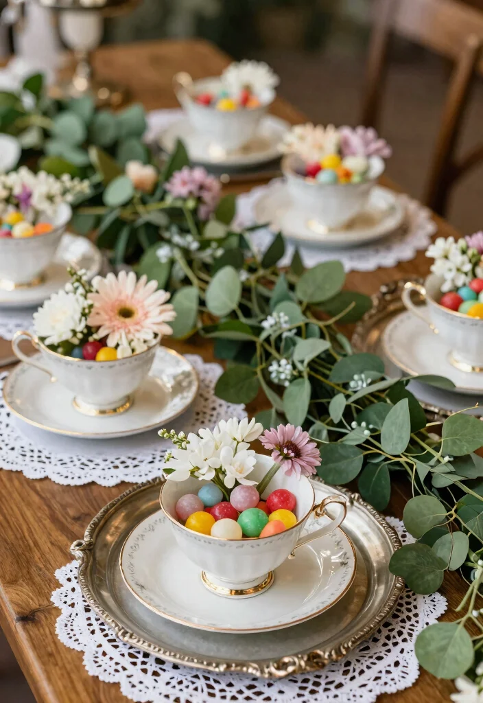 10 Princess and the Frog Centerpiece Ideas for Whimsical Fairytale Decor - 9. Southern Belle Tea Party 1