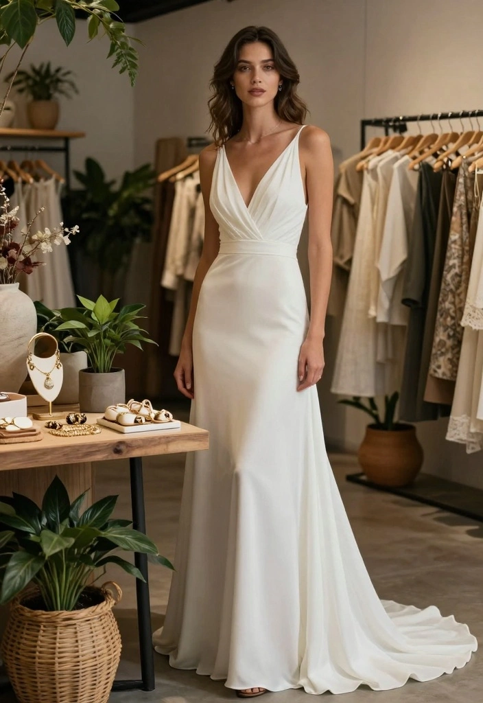 10 Simple Bridal Gown Ideas for Elegant Minimal and Timeless Looks - 10. The Sustainable Ensemble 1