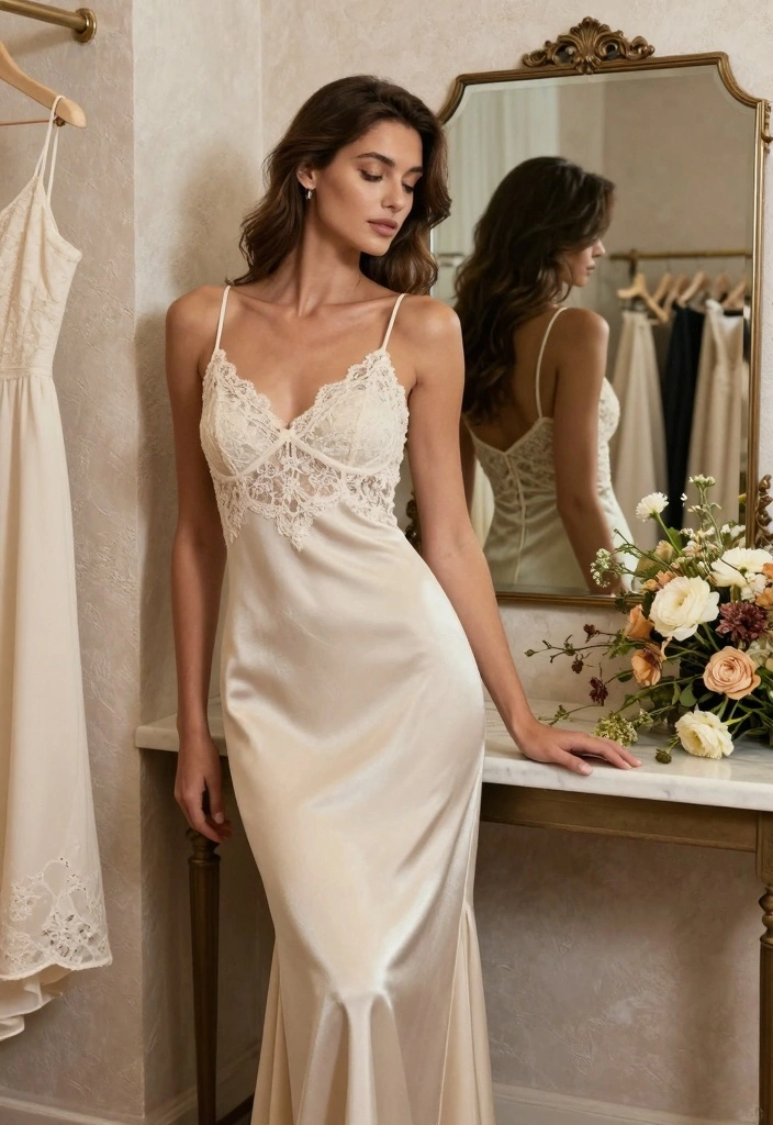 10 Simple Bridal Gown Ideas for Elegant Minimal and Timeless Looks - 2. Slip Dress Elegance 1