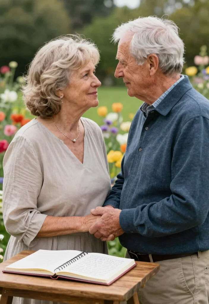 10 Simple Wedding Ideas for Older Couples for Sweet Low Key Moments - 2. Meaningful Vow Exchange 1