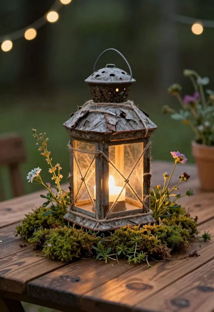 10 Tangled Centerpiece Ideas for Romantic Lantern Inspired Fairytale Decor - 2. Rustic Lanterns with Twine Accents 1