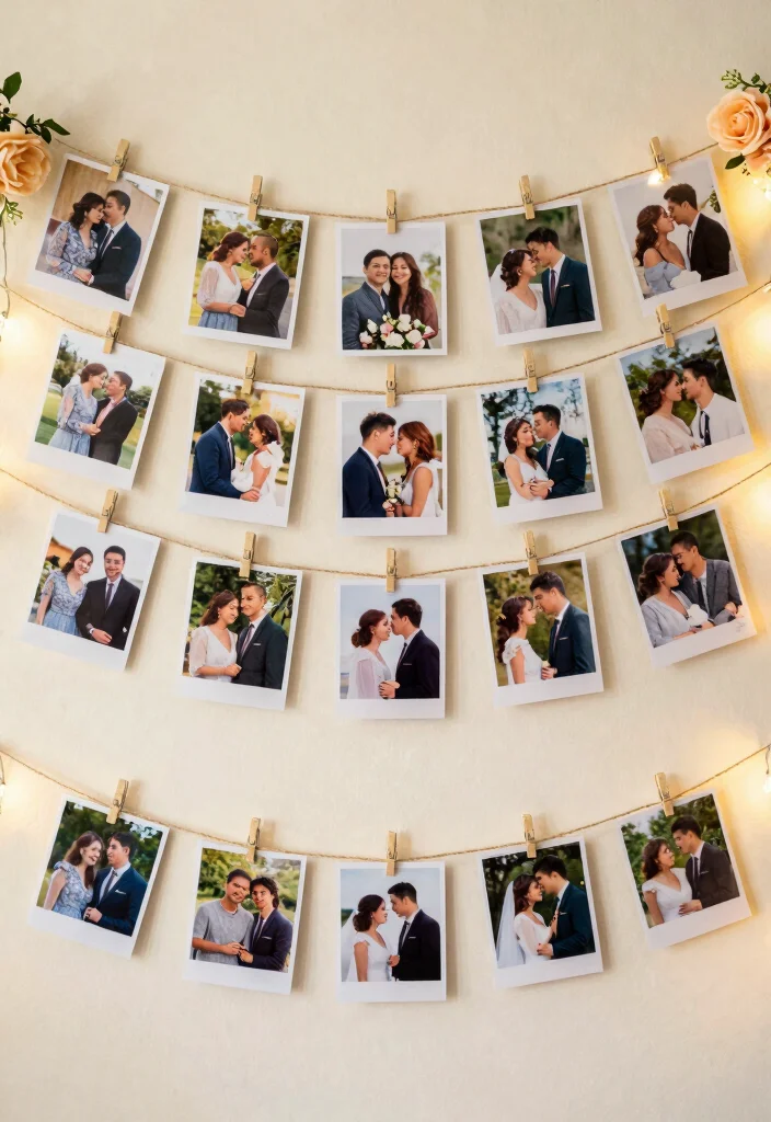 10 Valentine Backdrop Ideas for Sweet Romantic Party or Photoshoot Decor - 10. Personalized Photo Wall 1