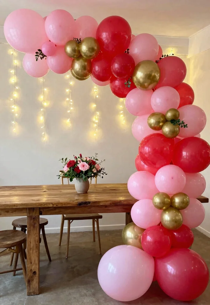 10 Valentine Backdrop Ideas for Sweet Romantic Party or Photoshoot Decor - 2. Balloon Arch Extravaganza 1
