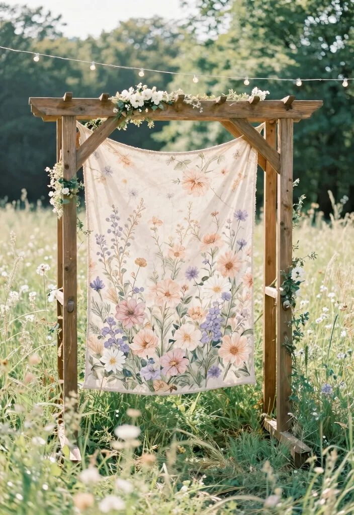 10 Wedding Anniversary Backdrop Ideas for Elegant Celebration Photos - 1. Rustic Wooden Arch with Floral Accents 1