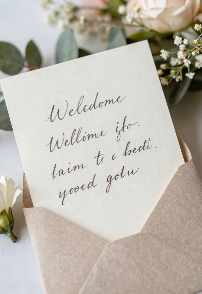 10 Wedding Welcome Bag Checklist for Essential Useful and Guest Ready Items - 9. Handwritten Notes 1