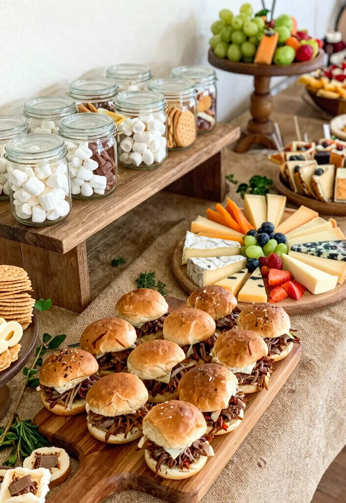 10 Western Bridal Shower Ideas for Rustic Fun and Country Chic Style - 4. Rustic Snack Station 1