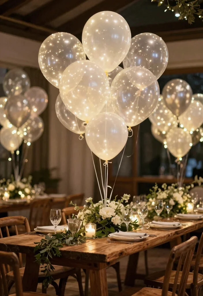 10 Winter Wedding Lighting Ideas for Magical Soft and Romantic Glow - 4. Biodegradable Balloons 1